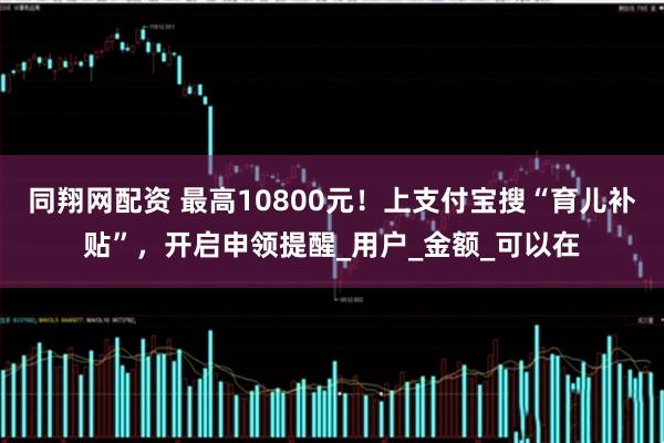 同翔网配资 最高10800元！上支付宝搜“育儿补贴”，开启申领提醒_用户_金额_可以在